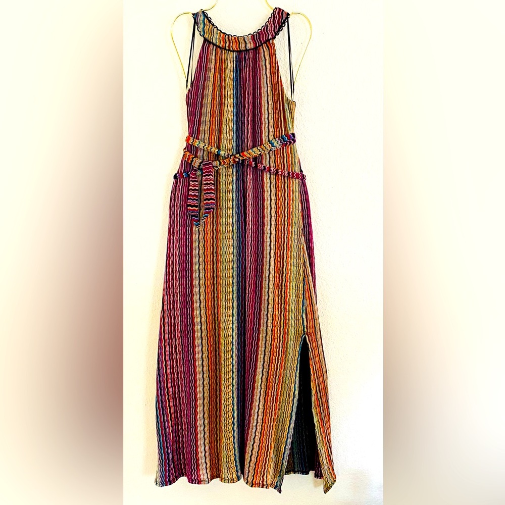 Trina Turk Speakeasy Multicolor Maxi Sleeveless Halter Dress